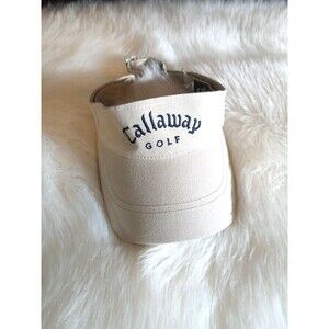 Callaway Golf Visor with Adjustable Strap 100% Cotton Beige/Navy